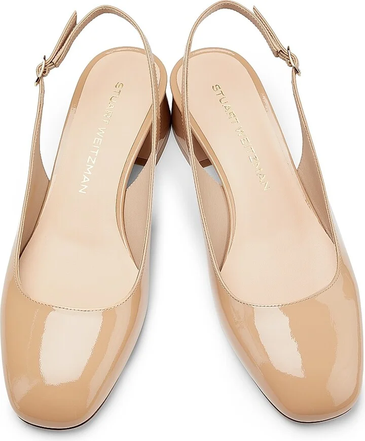 Women's Maeve 35MM Patent Leather Slingback Pumps - Adobe - Size 10 - Image 4
