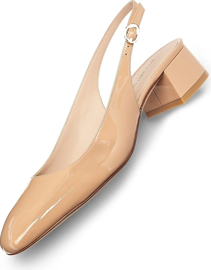 Women's Maeve 35MM Patent Leather Slingback Pumps - Adobe - Size 10 - Image 6