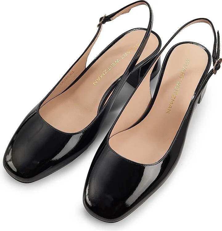 Women's Maeve 35MM Patent Leather Slingback Pumps - Adobe - Size 10 - Image 9