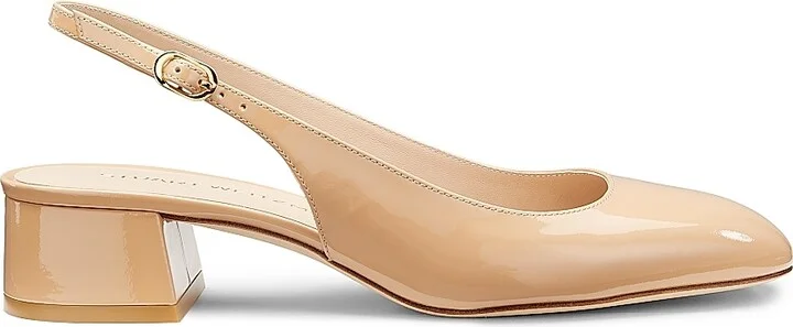 Women's Maeve 35MM Patent Leather Slingback Pumps - Adobe - Size 10