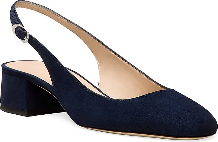 Women's Maeve Suede 35MM Slingback Pumps - Nice Blue - Size 6 - Image 2