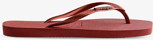 Womens Mahogany Logo-Embellished Rubber Flip-Flops 3/4