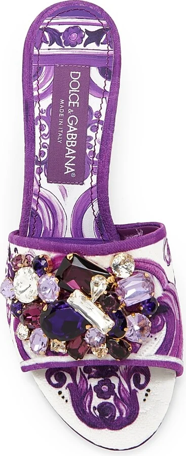 Women's Maiolica Embellished Sandals - Maiolica Viola - Size 5 - Image 5