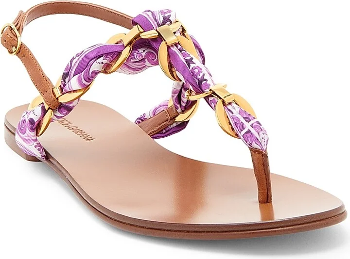 Women's Majolica Leather Sandals - Maiolica Viola - Size 6 - Image 2