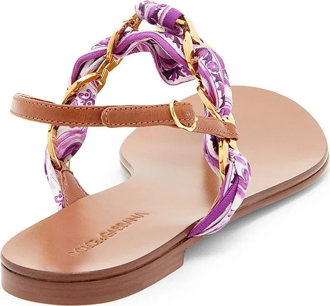 Women's Majolica Leather Sandals - Maiolica Viola - Size 6 - Image 3