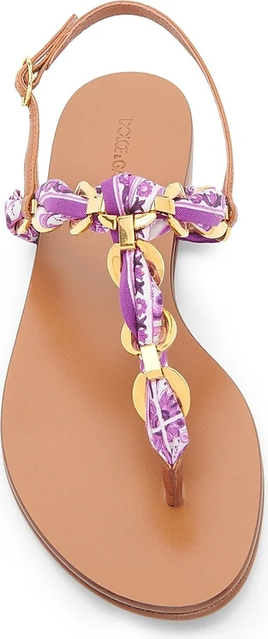 Women's Majolica Leather Sandals - Maiolica Viola - Size 6 - Image 4