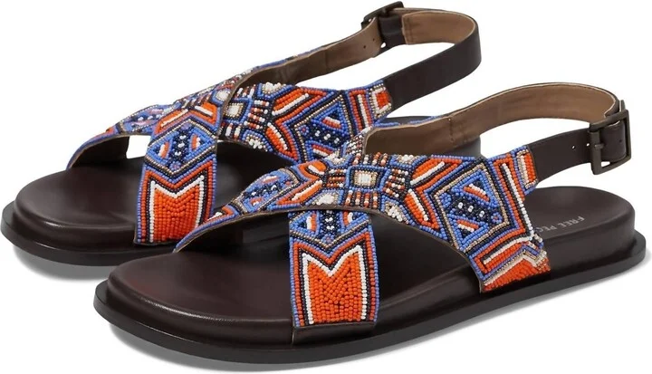 Women's Mali Beaded Sandal In Blue Multi