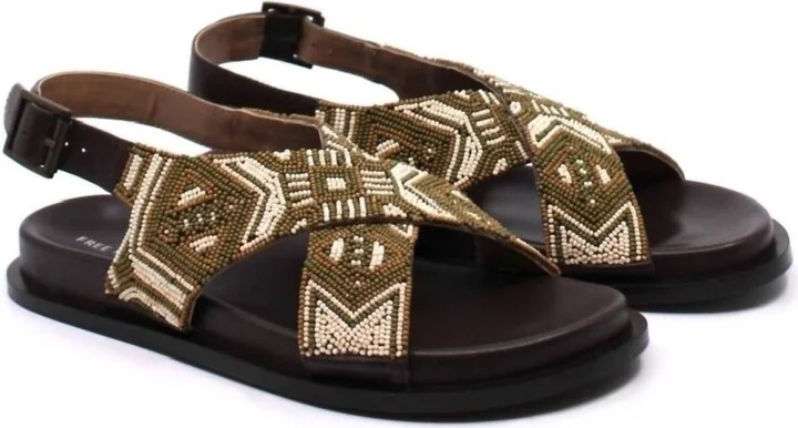Women's Mali Beaded Sandal In Neutral Multi