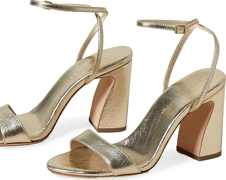 Women's Malia 90MM Curved-Heel Sandals - Champagne - Size 11 - Image 3