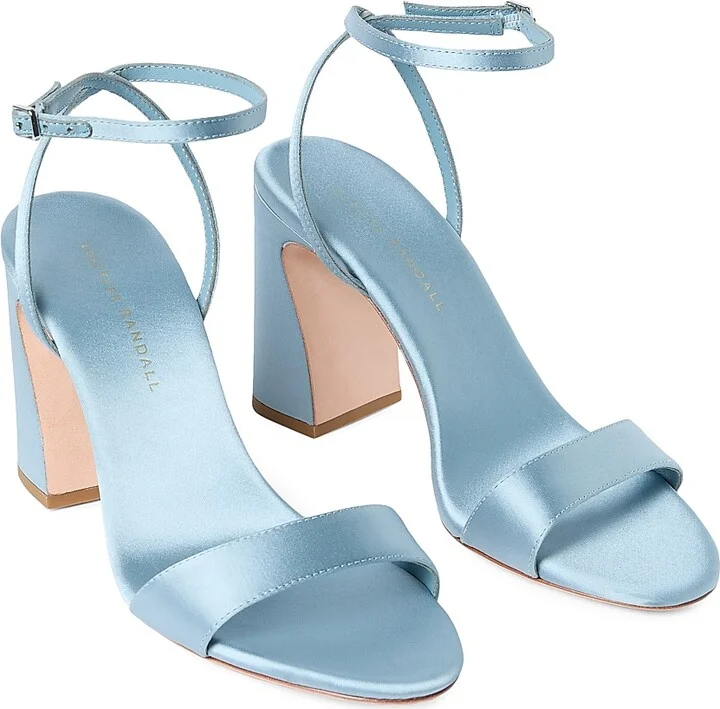 Women's Malia 90MM Curved Heel Sandals - Pale Blue - Size 11 - Image 3