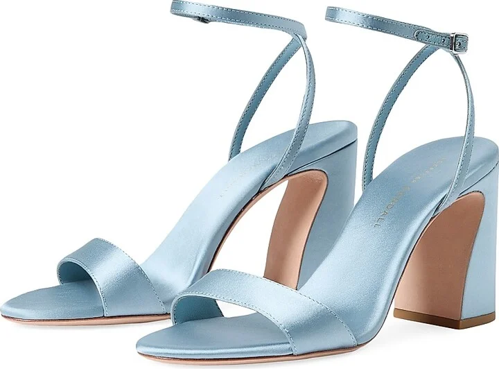 Women's Malia 90MM Curved Heel Sandals - Pale Blue - Size 11 - Image 4