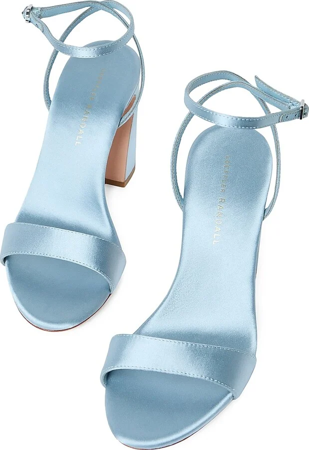 Women's Malia 90MM Curved Heel Sandals - Pale Blue - Size 11 - Image 5