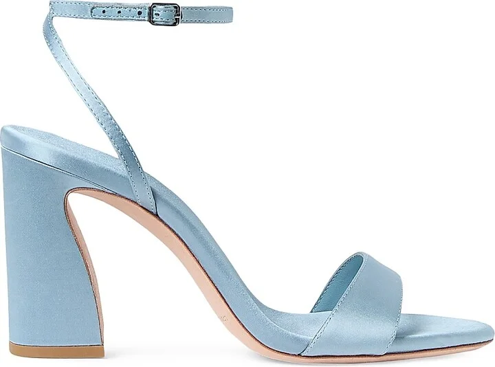 Women's Malia 90MM Curved Heel Sandals - Pale Blue - Size 11