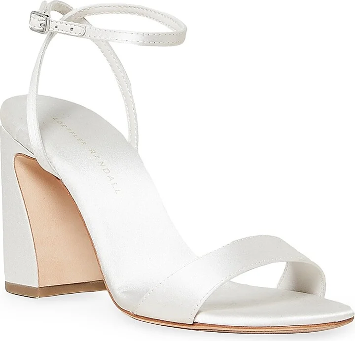 Women's Malia 90MM Curved-Heel Satin Sandals - Cream - Size 11 - Image 2