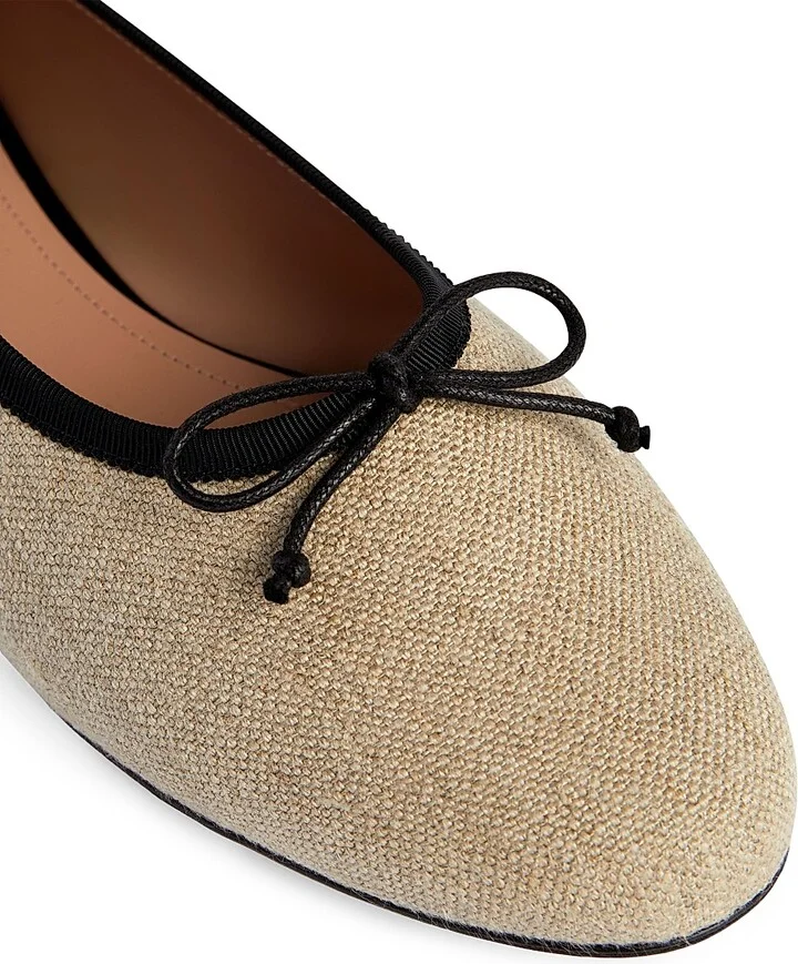 Women's Malone Souliers x Tabitha Simmons Misty Jacquard Ballet Flats - Beige Black - Size 9 - Image 2