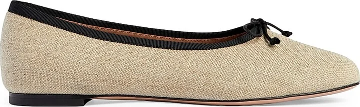 Women's Malone Souliers x Tabitha Simmons Misty Jacquard Ballet Flats - Beige Black - Size 9