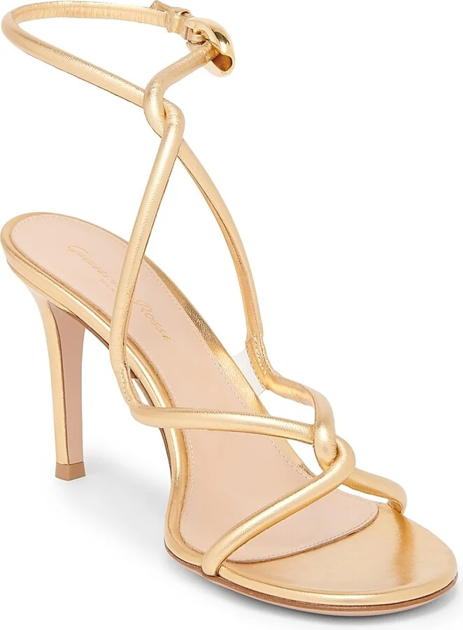 Women's Mamba 85MM Metallic Leather Sandals - Mekong - Size 5.5 - Image 2