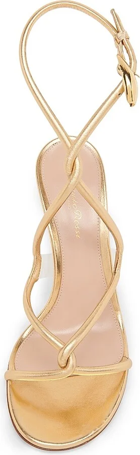 Women's Mamba 85MM Metallic Leather Sandals - Mekong - Size 5.5 - Image 4