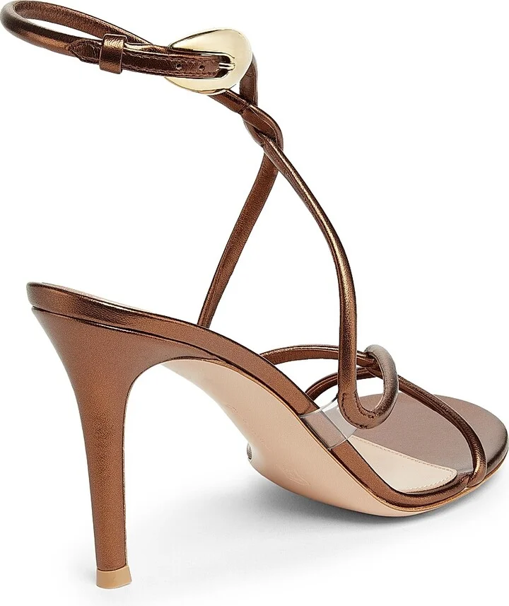Women's Mamba 85MM Metallic Leather Sandals - Mekong - Size 5.5 - Image 7