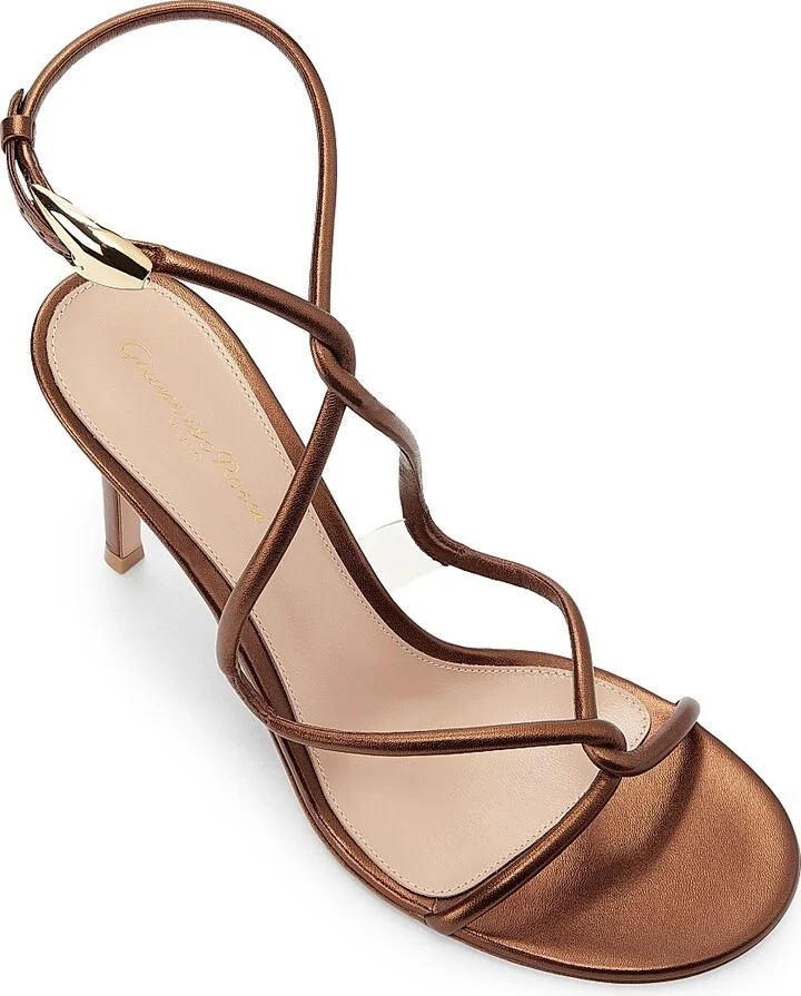 Women's Mamba 85MM Metallic Leather Sandals - Mekong - Size 5.5 - Image 8
