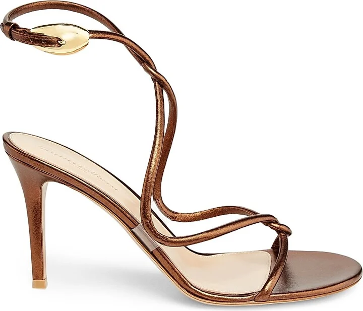 Women's Mamba 85MM Metallic Leather Sandals - Mekong - Size 5.5 - Image 11