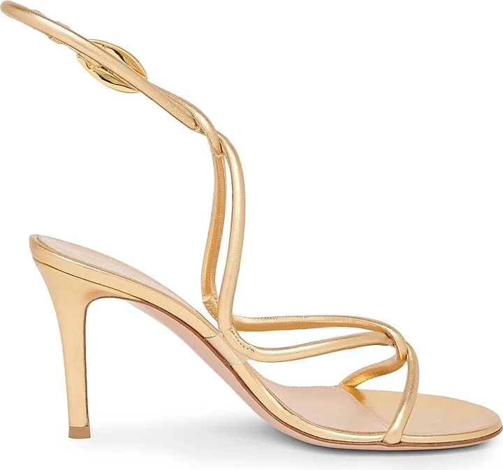 Women's Mamba 85MM Metallic Leather Sandals - Mekong - Size 5.5