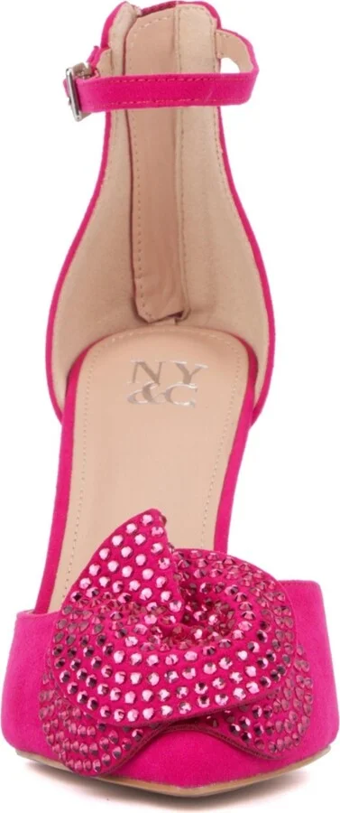 Women's Mandell- Ankle Strap- Flower Decor- Pointy Heels Pump - Image 4
