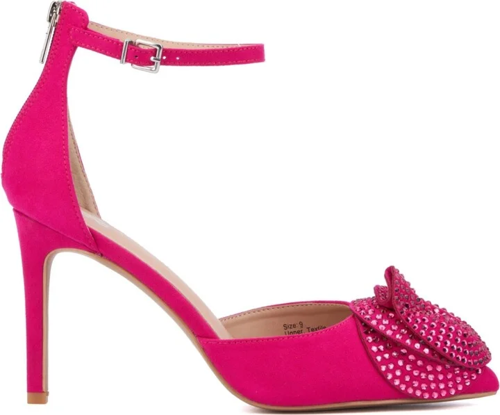 Women's Mandell- Ankle Strap- Flower Decor- Pointy Heels Pump - Image 5