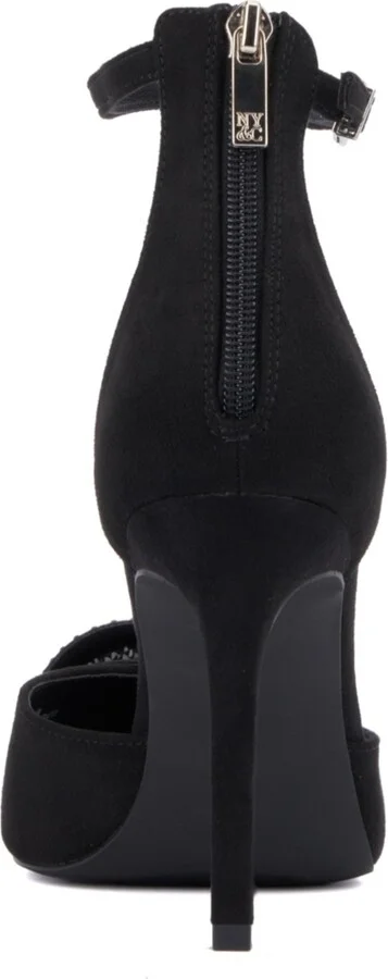 Women's Mandell- Ankle Strap- Flower Decor- Pointy Heels Pump - Image 7