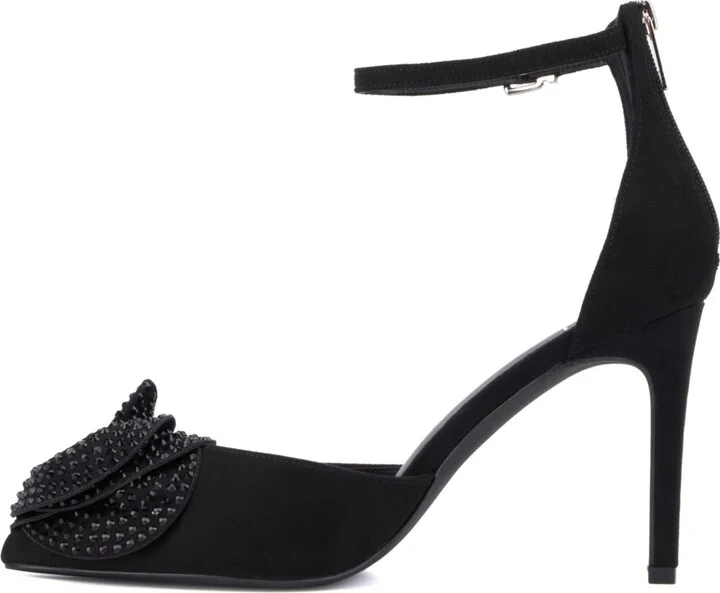 Women's Mandell- Ankle Strap- Flower Decor- Pointy Heels Pump - Image 8
