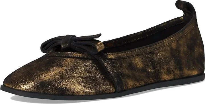 Women's Mania Bow Flat In Bronze Age Metallic