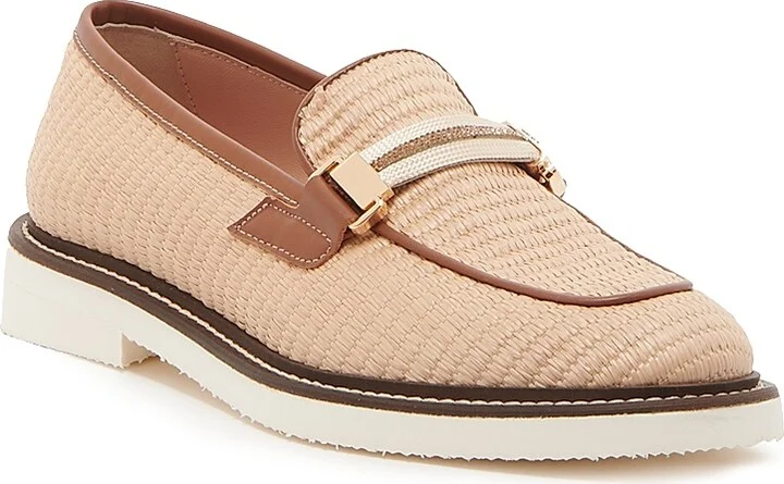 Women's Mannish Embellished Raffia Loafers - Desert Rodeo - Size 6.5 - Image 2
