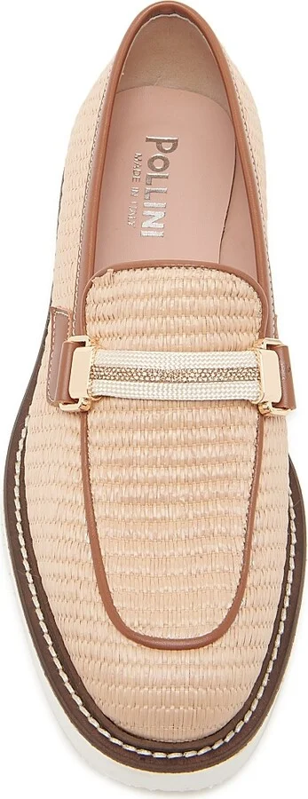 Women's Mannish Embellished Raffia Loafers - Desert Rodeo - Size 6.5 - Image 4