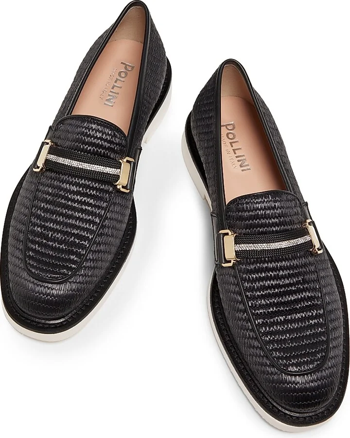 Women's Mannish Embellished Raffia Loafers - Desert Rodeo - Size 6.5 - Image 8