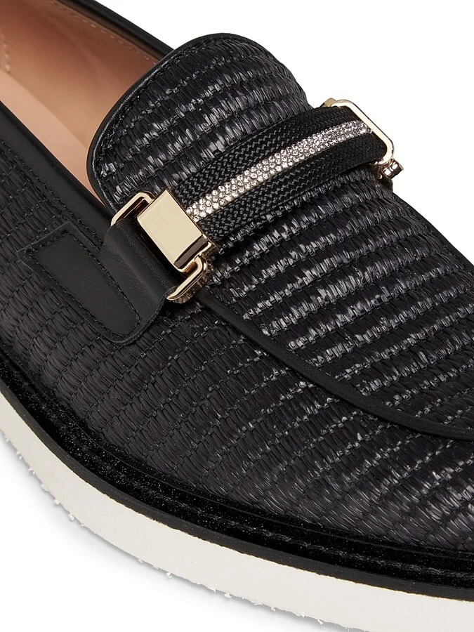 Women's Mannish Embellished Raffia Loafers - Desert Rodeo - Size 6.5 - Image 9