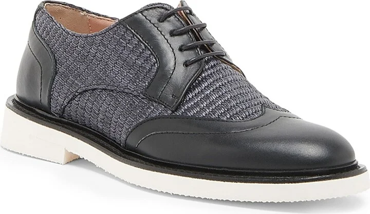Women's Mannish Raffia & Leather Oxfords - Desert Rodeo - Size 6 - Image 2
