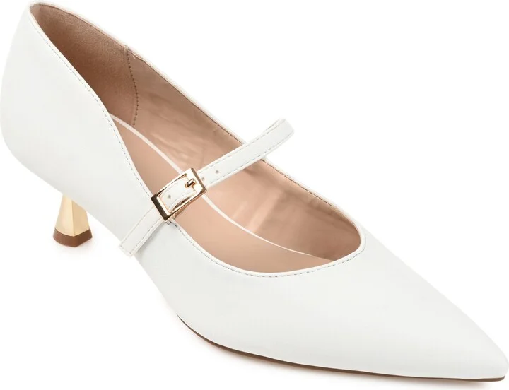 Womens Manza Kitten Heel Mary Jane Pointed Toe Pumps