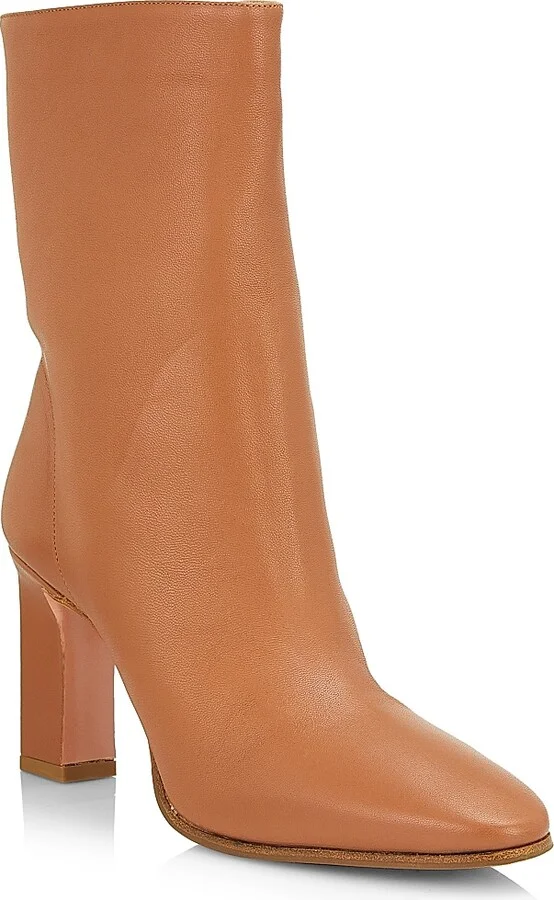 Women's Manzoni Leather Booties - Cuoio - Size 6.5 - Image 2