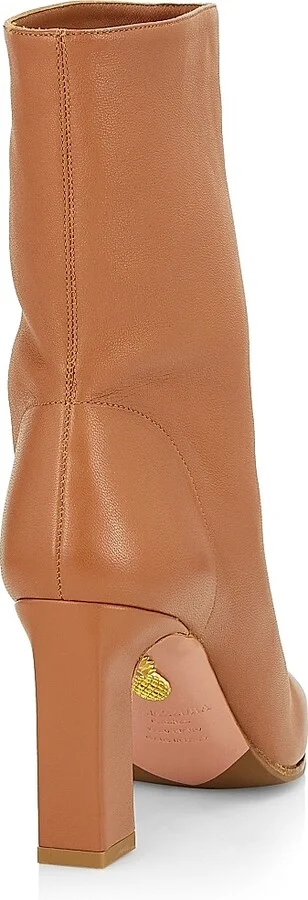 Women's Manzoni Leather Booties - Cuoio - Size 6.5 - Image 3