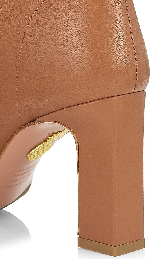 Women's Manzoni Leather Booties - Cuoio - Size 6.5 - Image 6