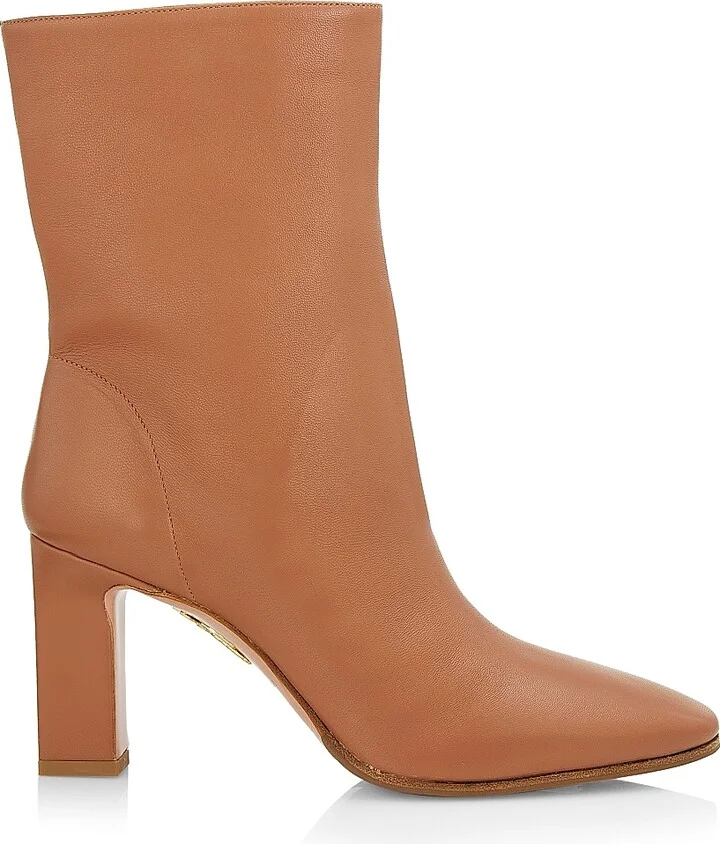 Women's Manzoni Leather Booties - Cuoio - Size 6.5