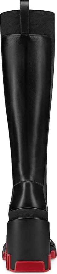 Women's Marchacroche Duna Botta Leather Knee High Boots - Black - Size 6.5 - Image 3