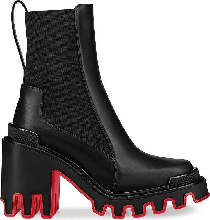 Women's Marchacroche Duna Calf Leather 95MM Booties - Black - Size 5