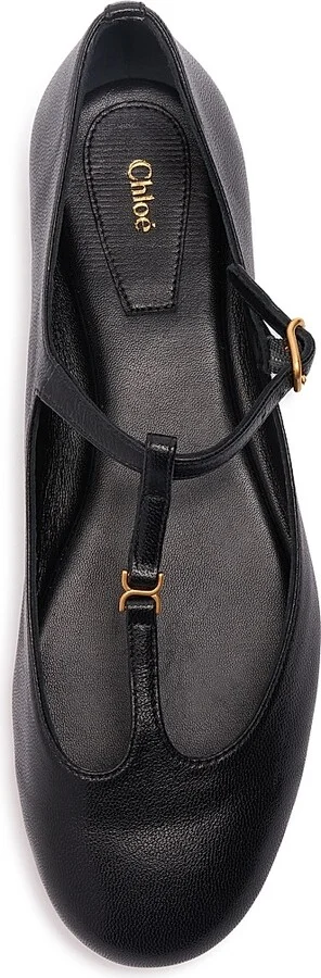 Women's Marcie Leather Ballerina Flats - Black - Size 5.5 - Image 5