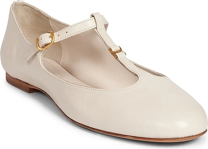 Women's Marcie Leather Ballerina Flats - Black - Size 5.5 - Image 9