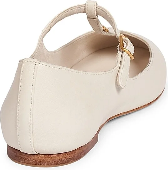 Women's Marcie Leather Ballerina Flats - Black - Size 5.5 - Image 10