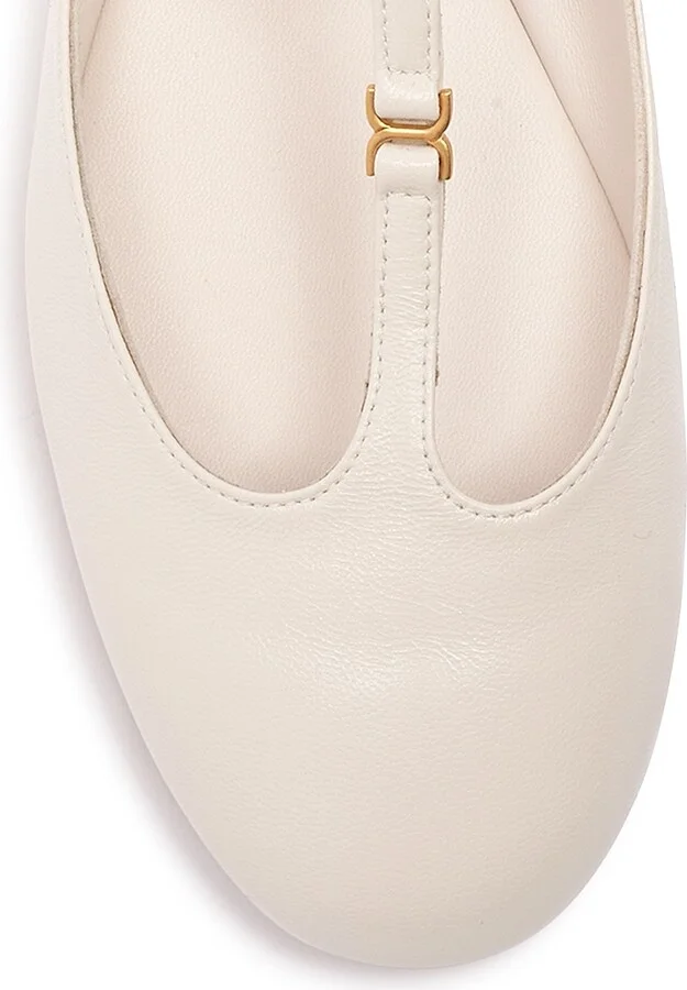 Women's Marcie Leather Ballerina Flats - Black - Size 5.5 - Image 11