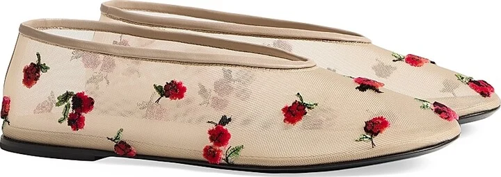 Women's Marcy Mesh Ballet Flats - Beige Raspberry - Size 6 - Image 2