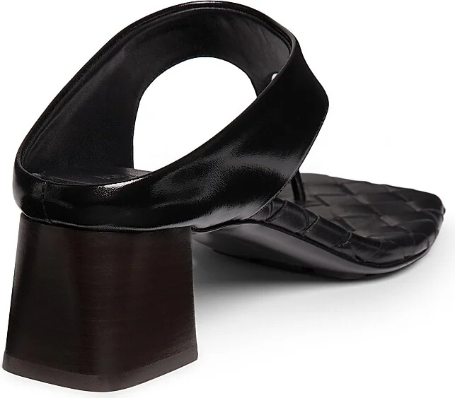 Women's Marella 45MM Leather Block-Heel Sandals - Light Butterscotch - Size 6 - Image 7