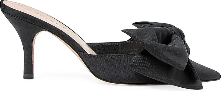 Women's Margot 80MM Moiré Bow Mules - Black - Size 10